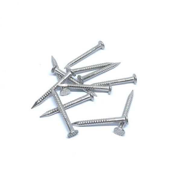 Quality SUS304 Ring Shank Stainless Steel Flat Head Nails For Wood 3.5 X 45MM for sale