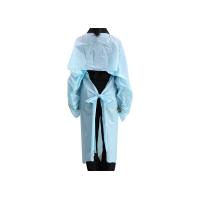 China Waterproof Plastic Thumb Loop Isolation Gown CPE Apron Gown Surgical Accessories factory