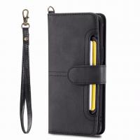china Samsung Galaxy S9 Multifunction Removable Leather Wallet Case with Card Slot and Wristlet Strap