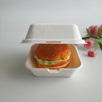 Quality 5 Inch 6 Inch Biodegradable Sugarcane Disposable Burger Box for sale