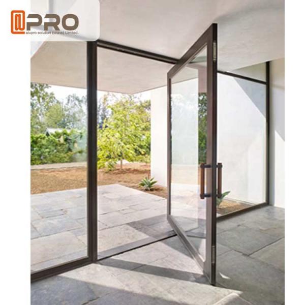 Quality Tempered Glass Pivot Front Door , Aluminium Contemporary Entrance Doors pivot for sale