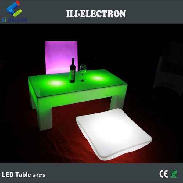 Quality 4 Legs LED Light Cocktail Table , 16 Colors Changing LED Glow Table Remote for sale