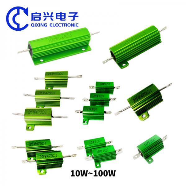 Quality RX24 Green Aluminum Case Wirewound Resistor LED Decoding Power Resistor 10w for sale