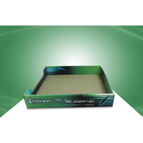 Quality OEM Green PDQ Tray Countertop Cardboard Display Boxes for POS Gift Toy for sale