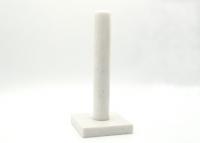 China White Stone Paper Towel Holder , Marble Paper Towel Stand Square Base factory