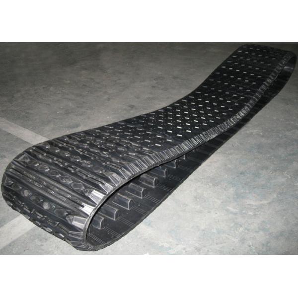 Quality 51 Link Track Loader Rubber Tracks Black Color With Customized Length for sale
