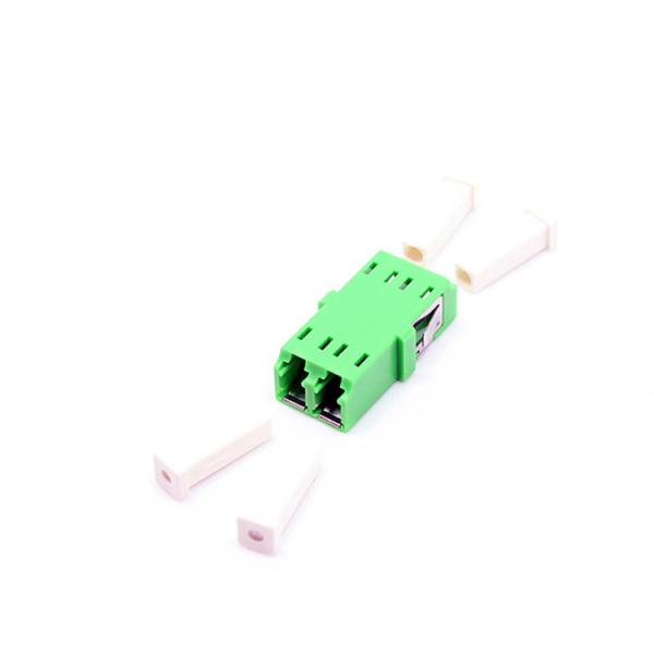 Quality SM/MM/OM3/OM4 Lc Apc Duplex Adapter , Fiber Optic Cable Adapter With Internal Shutter for sale