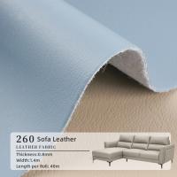 Quality 0.8mm Thickness Fine-Grained Brushed Cloth-Backed PVC Leather For Furniture for sale