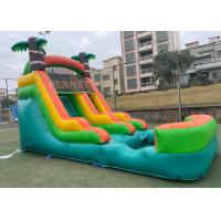 China Anti UV Outdoor Adults Commercial Vinyl inflatable water slide rental backyard Tropical inflatable water slide for sale