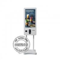 China QR Scanner / Printer Touch Screen Kiosk 32'' Self Service Ordering Capacitive Touch Menu factory