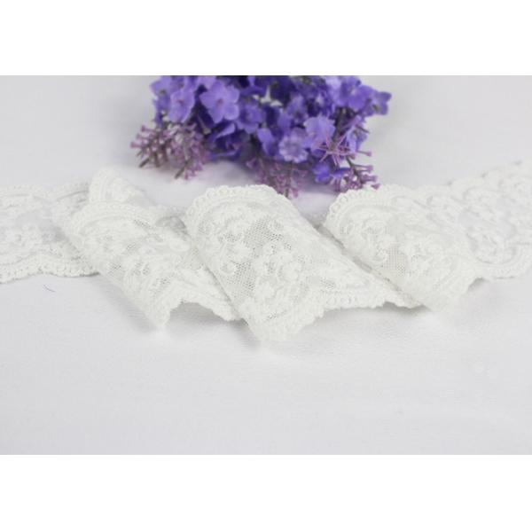 Quality Off White Floral Net Embroidered Lace Trim For Girl's Sock 100 % Cotton for sale