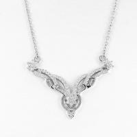 China Mens 925 Sterling Silver Necklaces 4.82g Antler Rope Chain factory