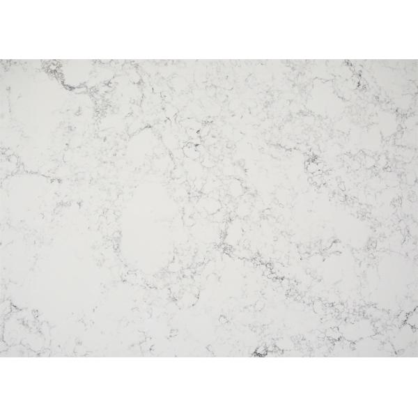 Quality Bathroom Vanitytop White Quartz Stone , Solid Color Quartz Countertops for sale