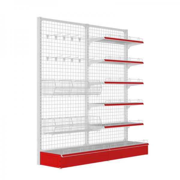 Quality Steel Grid Display Racks Net Mesh Shelf For Supermarket Shop Exhibit for sale