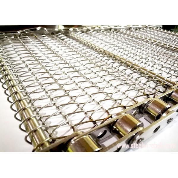 Quality Chain Edge Stainless Steel Wire Mesh Conveyor Belt 20-100m Length Anti Acid for sale