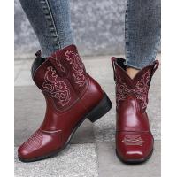 China Female Ladies' Leather Western Cowboy Boots With Excellent Performance factory