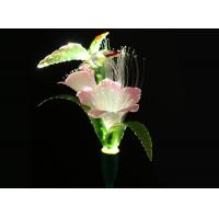 China LED Fiber Optic Flower Lamp Outdoor Lamp Floor Socket Flower Head With Hummingbird Luminous Landscape Decorative Lamp factory