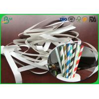 China Recycle And Harmless Paper 14mm 15mm 60gsm White Kraft Paper Rolls For Paper Straws factory