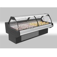 China Hot food display showcase deli display fridge with front curved glass factory