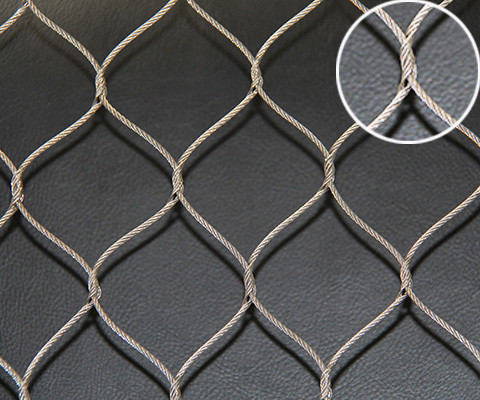 China Hand Woven Stainless Steel Wire Rope Mesh , Flexible Wire Mesh Netting Durable for sale