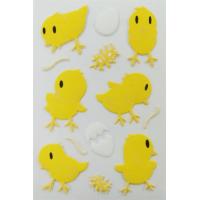 Quality Luminous Yellow Decorative 3d Stickers For Cards / Girls Stationery Non Toxic for sale