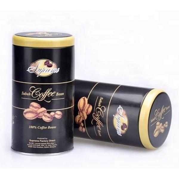 Quality Screwed Empty Coffee Cans With Lids 500ml Round Tin Box for sale