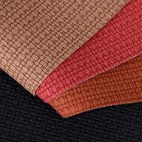 China 1.2mm Stylish Woven Pattern PVC Leather Handbag Placemat Wallpaper Decoration Cosmetic Box Packaging factory