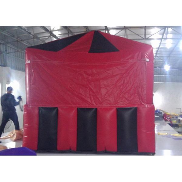 Quality Red / Black Small Cube Shaped Inflatable Air Tent For Wedding Or Exhibition PVC Tarpaulin for sale