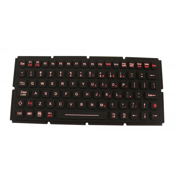 Quality IP67 Dynamic Sealed Silicone Industrial Keyboard For Ruggedized Computer / Laptop for sale