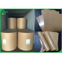 China Food Grade Poly Coated Kraft Paper Roll 300gsm 350gsm To Food Tray Making factory
