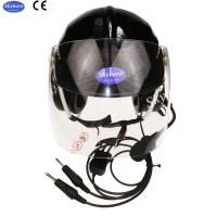 China Black Aviation helmet high quality aircraft helmet light fly helmet for sale fiber glass Pilot helmet factory