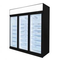 China Hypermarket Commercial 3 Glass Doors Standing Display Freezer for Food Frozen factory