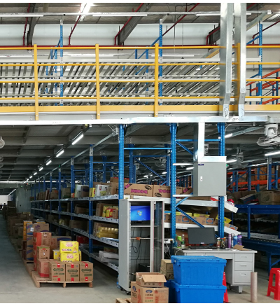 Mezzanine Rack Supported By Carton Flow Rack Warehouse Storage Rack