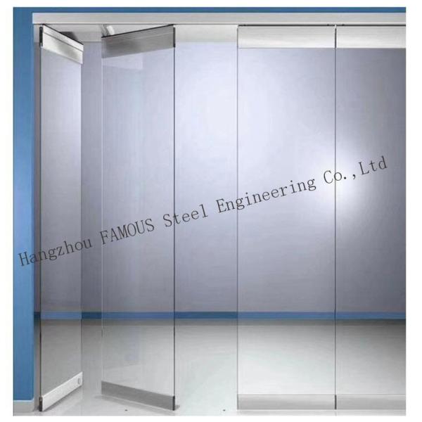 Quality Sliding Panel Acoustic Movable Glass Partition Walls Double Glazed 100mm for sale