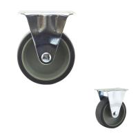 China 75mm Wheel Grey TPR Fixed Light Duty Casters For Small Trolley factory