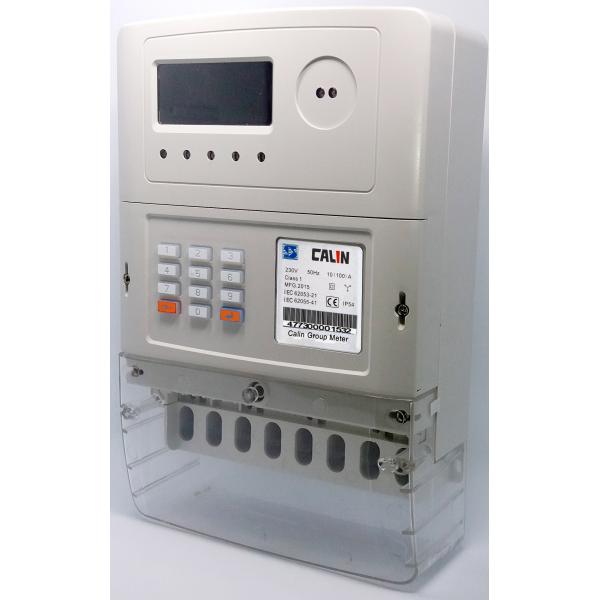 Quality STS Token Operated 3 Phase Electric Meter , Electricity Prepayment Meter for sale