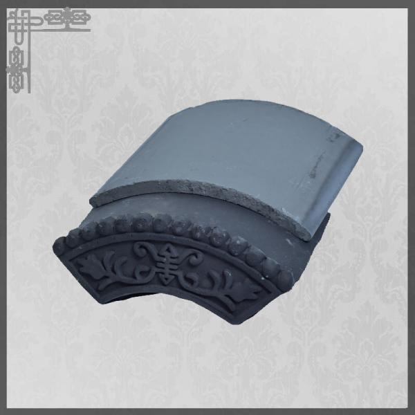 Quality Asian Pavilion Unglazed Chinese Clay Roof Tiles Grey Mold Matt Temple Flat for sale