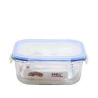 China OEM Reusable Glass Food Storage Containers Rectangular Shape factory