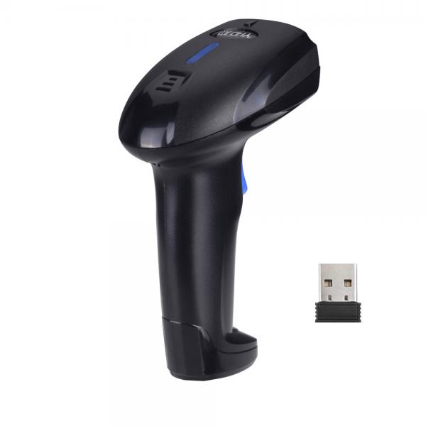Quality Black 2.4G Wireless Barcode Scanners Machine 1D Laser Bi Directional YHD-1100LW for sale