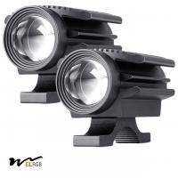 China 6000K 2 Inch Round Fog Lights 30W LED Motorcycle Lights Spot Beam Dual Color factory