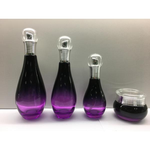 Quality Bowl- Shaped Glass Cosmetic Containers / Skin Care Lotion Bottles Packaging / Pump Bottles for sale