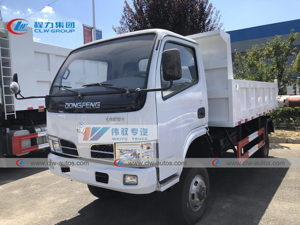 China 4X4 Full Wheel Driving 5T Dongfeng Dump Truck With Middle Tipping for sale