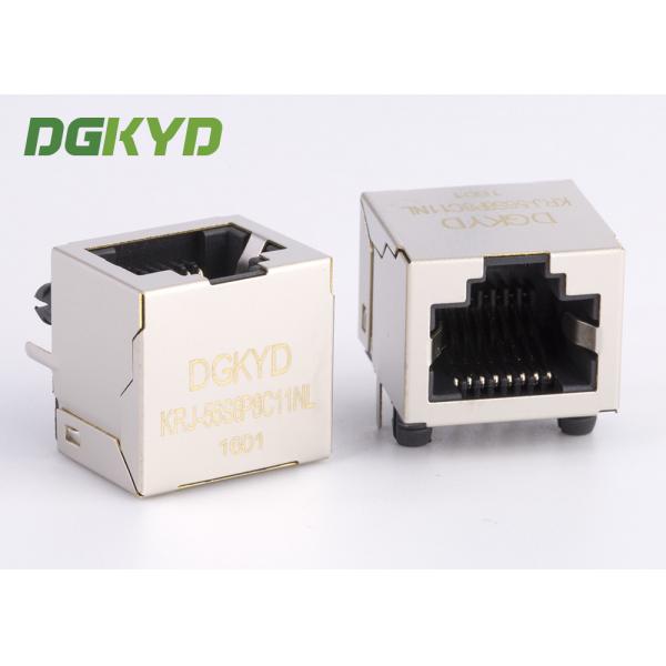Quality 1x1 Right Angle 8p8c RJ45 shielded Connector without internal transformer for sale