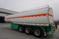China Hot sale carbon steel diesel oil tanker trailer 40000 litres fuel tanker trailer for sale factory
