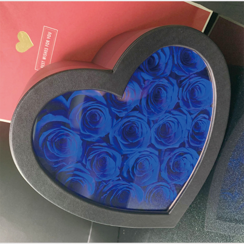 China Heart Shaped Rose Chocolate Foil Stamping 0.3mm PVC Packaging Box factory