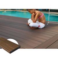 China Easy Installing 138x23mm Capped Composite Wood Decking Dark Teak factory