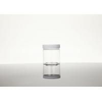 China 100ml Clear Empty Refillable Round Plastic Jar With Lids And Labels BPA Free for sale