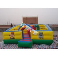 China Kids Play Games Inflatable Playground / Fun City with 0.45mm - 0.55mm PVC tarpaulin for sale
