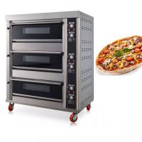 China Commercial 0.1Kw Stainless Steel Double Deck Electric Oven For Pizza Energy Efficient factory