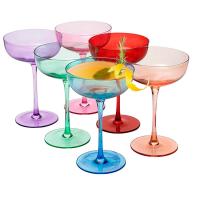 China Classic Colored Cocktail Coupe Glasses Speakeasy Style For Champagne factory